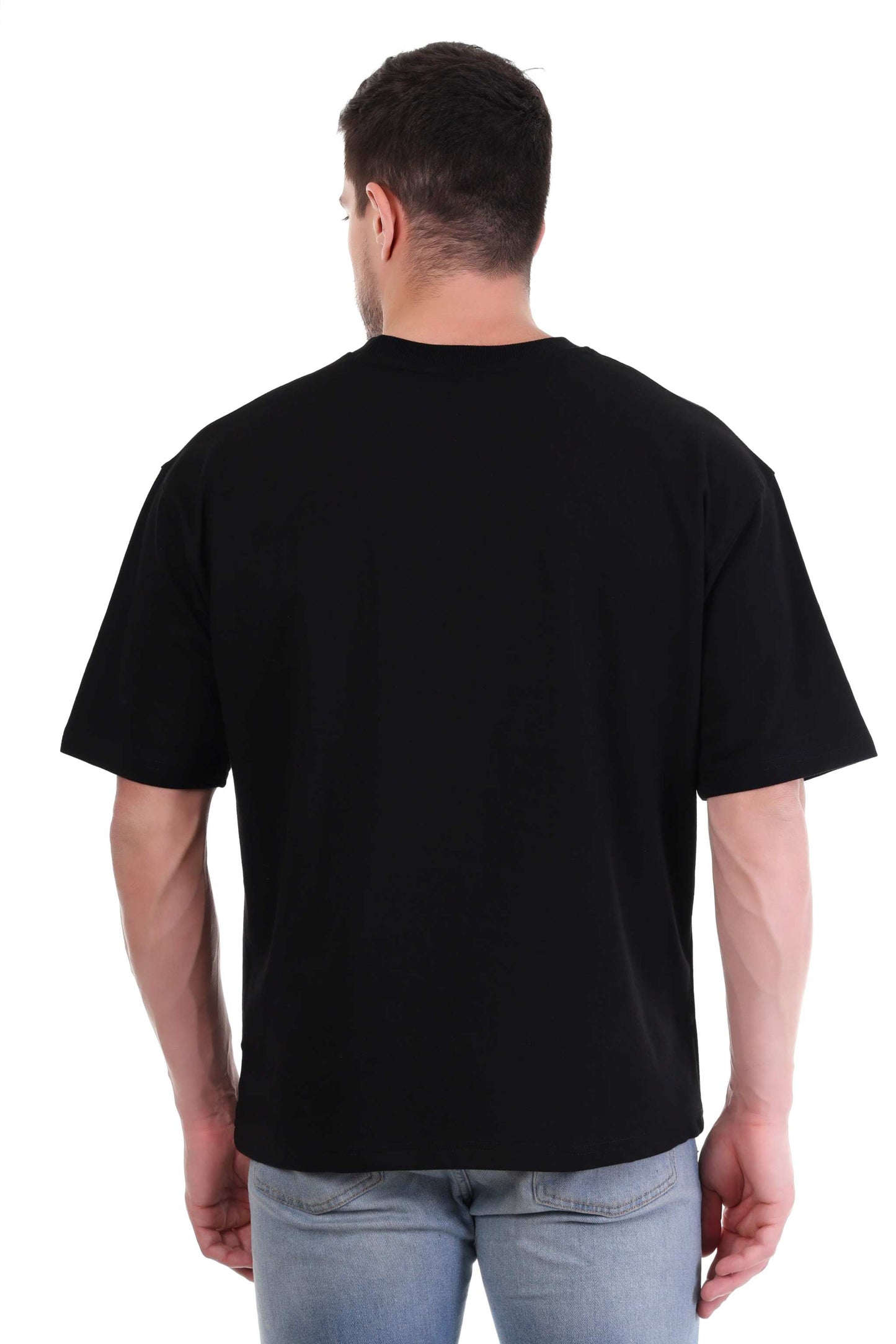 Oversized Cotton T-shirt – Black Heavyweight Sanskrit Graphic Tee