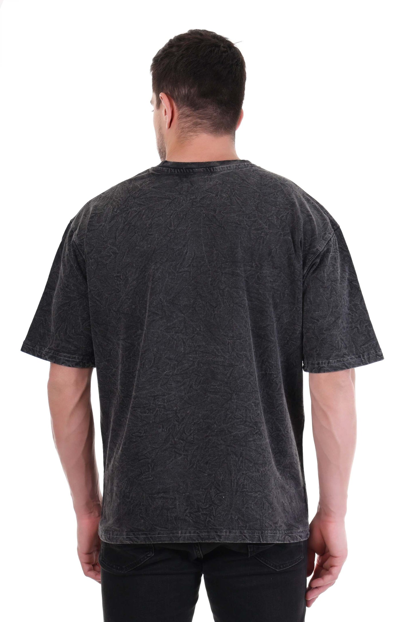 Acid Wash Oversized T-shirt for Men - Relaxed Fit and Heavyweight Cotton